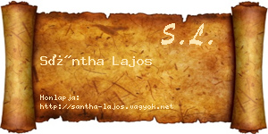 Sántha Lajos névjegykártya